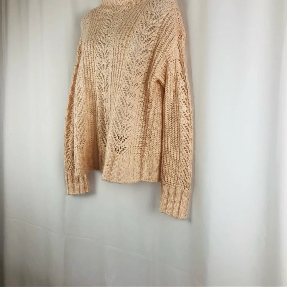 LC Lauren Conrad loose weave funnel neck pullover sweater S - Picture 12 of 14